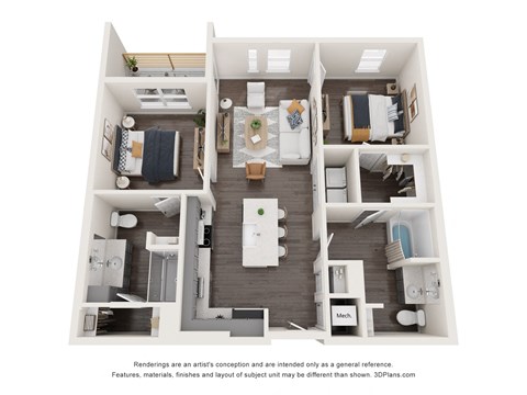 the outlook floor plan  1 bedroom  1199 sq ft